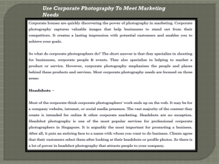 Corporate Photography