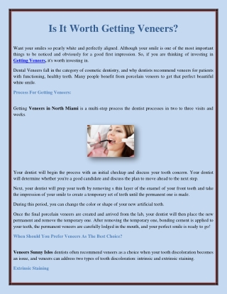 Is It Worth Getting Veneers?