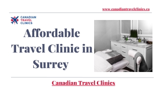 Affordable Travel Clinic in Surrey - Canadian Travel Clinics