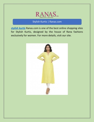 Stylish Kurtis | Ranas.com