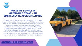 Roadside Assistance For Commercial Vehicles Greenville Texas