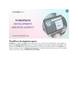 WordPress development agency