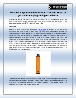 Dyb India
