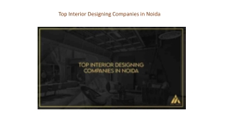 Top Interior Designing Companies in Noida