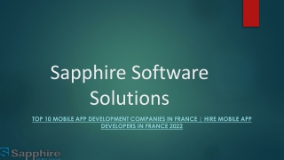 Top 10 Mobile App Development Companies in France Hire Mobile App Developers in France 2022