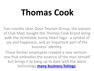 Thomas Cook