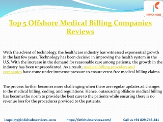 Top 5 Offshore Medical Billing Companies Reviews