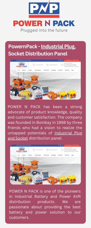 POWER N PACK Industrial Standard CEE Plug Available from 16A