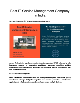 Best IT Service Management Company in India (1)