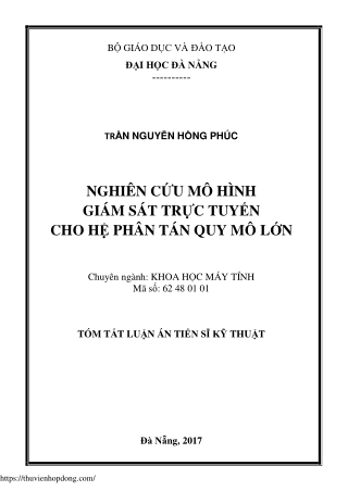 Nghiên cứu mô hình giám sát trực tuyến cho hệ phân tán quy mô lớn
