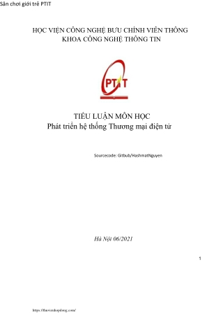 Tiểu luận môn Phát triển hệ thống Thương mại điện tử
