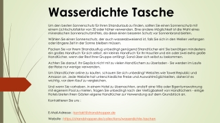 Wasserdichte Tasche