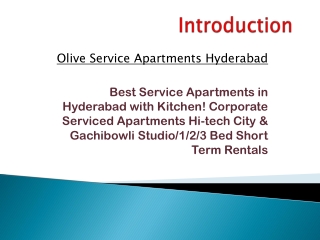 Service Apartments Hyderabad