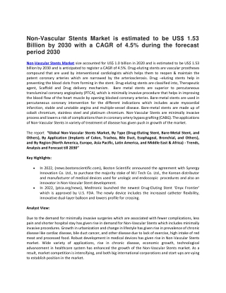 Non-Vascular Stents Market
