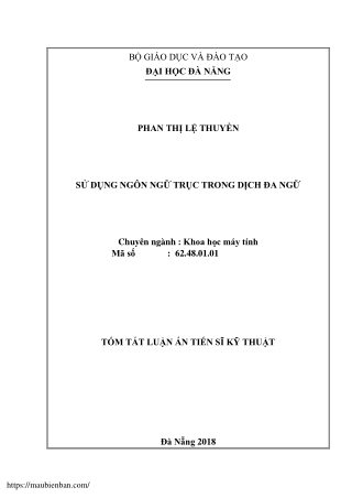 Sử dụng ngôn ngữ trục trong dịch đa ngữ