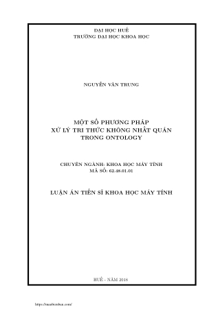 Một số phương pháp xử lý tri thức không nhất quán trong Ontology