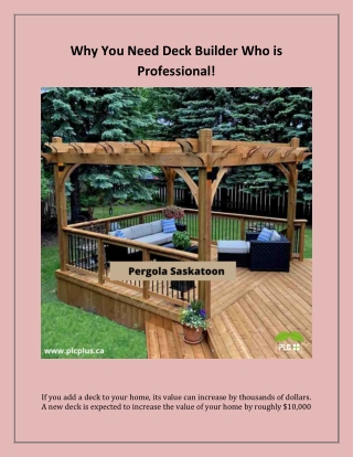 Why You Need Deck Builder who is Professional