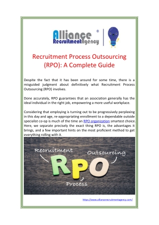 Recruitment Process Outsourcing (RPO) A Complete Guide