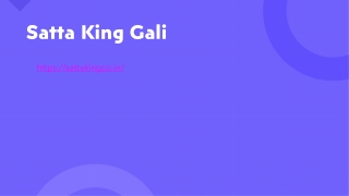 Satta King Gali