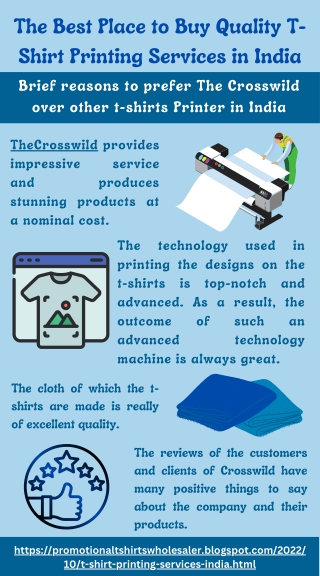 The Best Place to Buy Quality T-Shirt Printing Services in India
