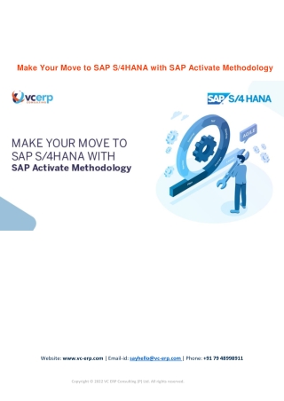 Make Your Move to SAP S4HANA with SAP Activate Methodology