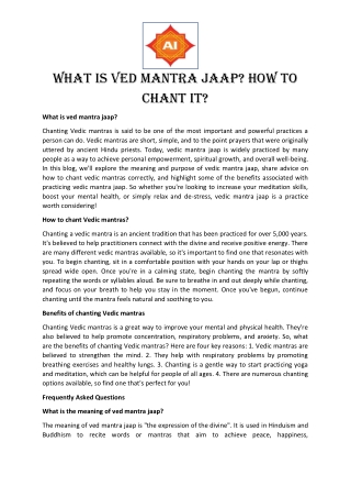 What is ved mantra jaap pdf