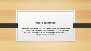 Motorola radios for sale