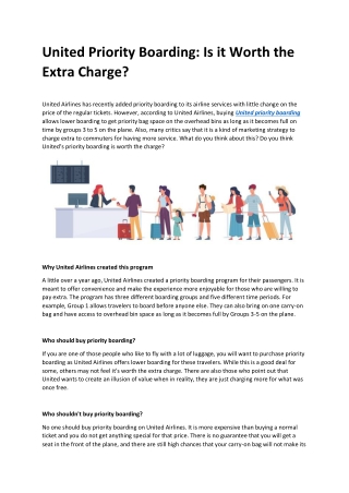 United Priority Boarding