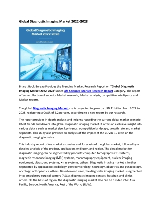 Global Diagnostic Imaging Market 2022-2028