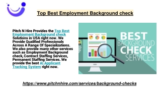 Top Best Employment Background check