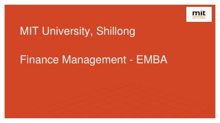 Finance Management - EMBA