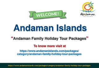 Andaman Family Holiday Tour Packages