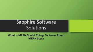 What is MERN Stack-Things To Know About MERN Stack