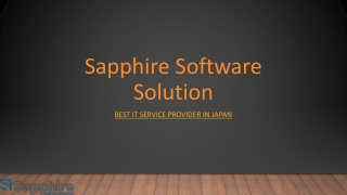 Top-Rated IT Services Provider In Japan | Sapphire Software Solutions