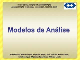 Modelos de Análise