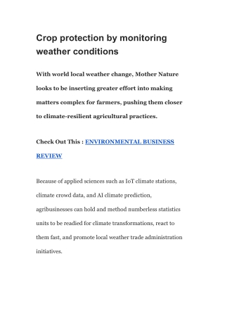 Crop protection by monitoring weather conditions (1)