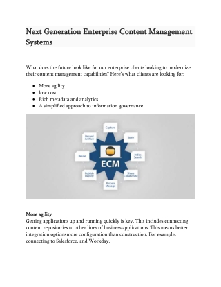 Next Generation Enterprise Content Management Systems