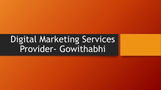 Digital Marketing Services Provider- Gowithabhi