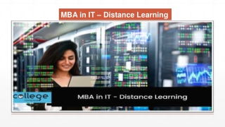 MBA in IT – Distance Learning