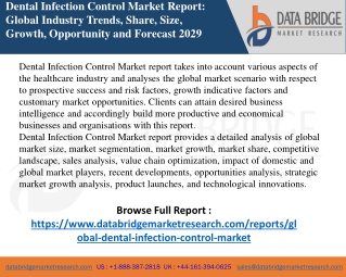 Dental Infection Control Market