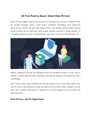 All You Need to Know About Data Privacy