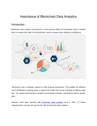 Importance of Blockchain Data Analytics