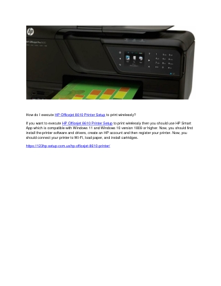 hp officejet pro 8610 printhead installation