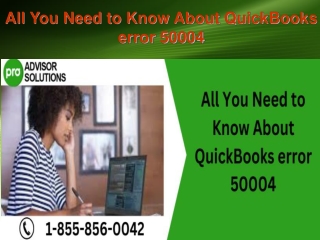 All You Need to Know About QuickBooks error 50004