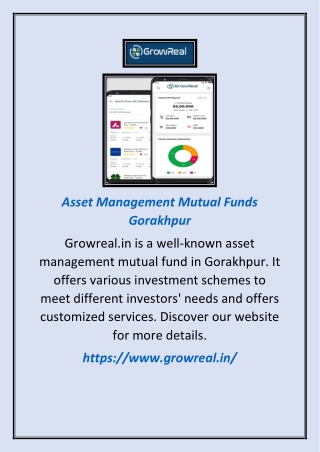 Asset Management Mutual Funds Gorakhpur | Growreal.in