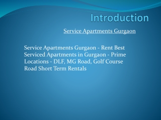 Service Apartments Gurgaon