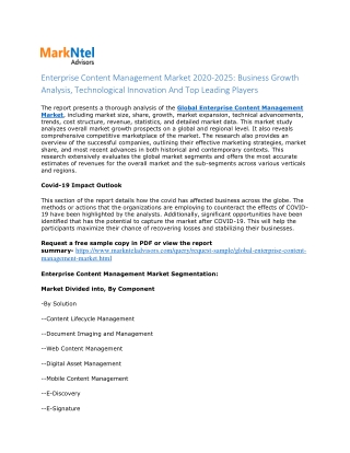 Enterprise Content Management Market Analysis