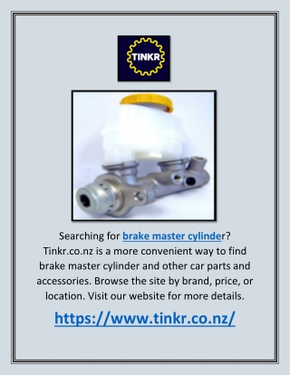 Brake Master Cylinder | Tinkr.co.nz