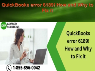 QuickBooks error 6189 How and Why to Fix it