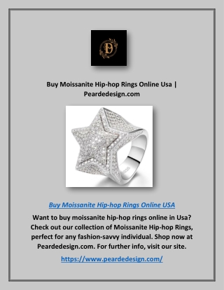 Buy Moissanite Hip-hop Rings Online Usa | Peardedesign.com